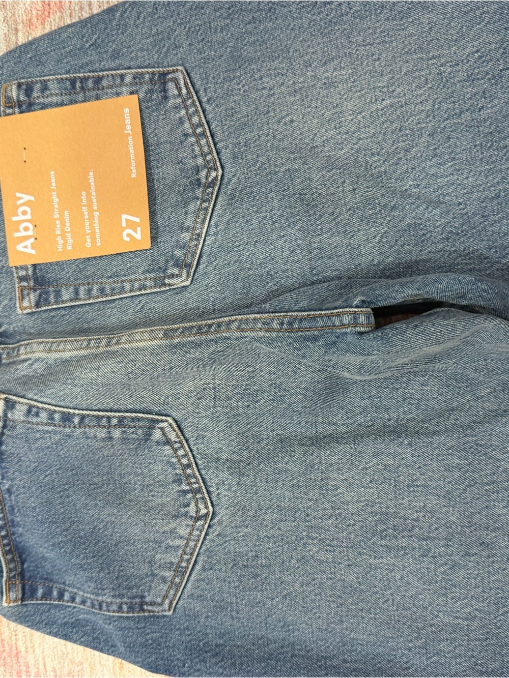 NWT Reformation Jeans in medium blue wash size 27 - Picture 9 of 11
